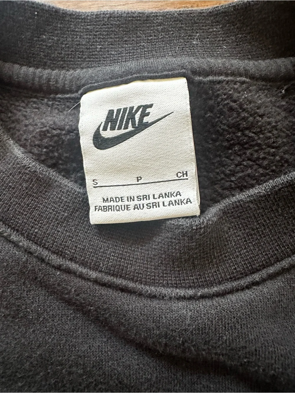 Nike Sportswear Club Fleece Sweatshirt Mens S Black Crewneck Pullover Athletic